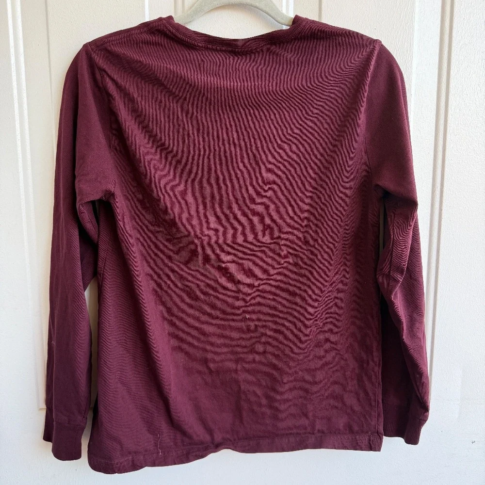 Polo Ralph‎ Lauren Bear Long Sleeve Shirt | Kids Large 14/16 | Burgundy Unis